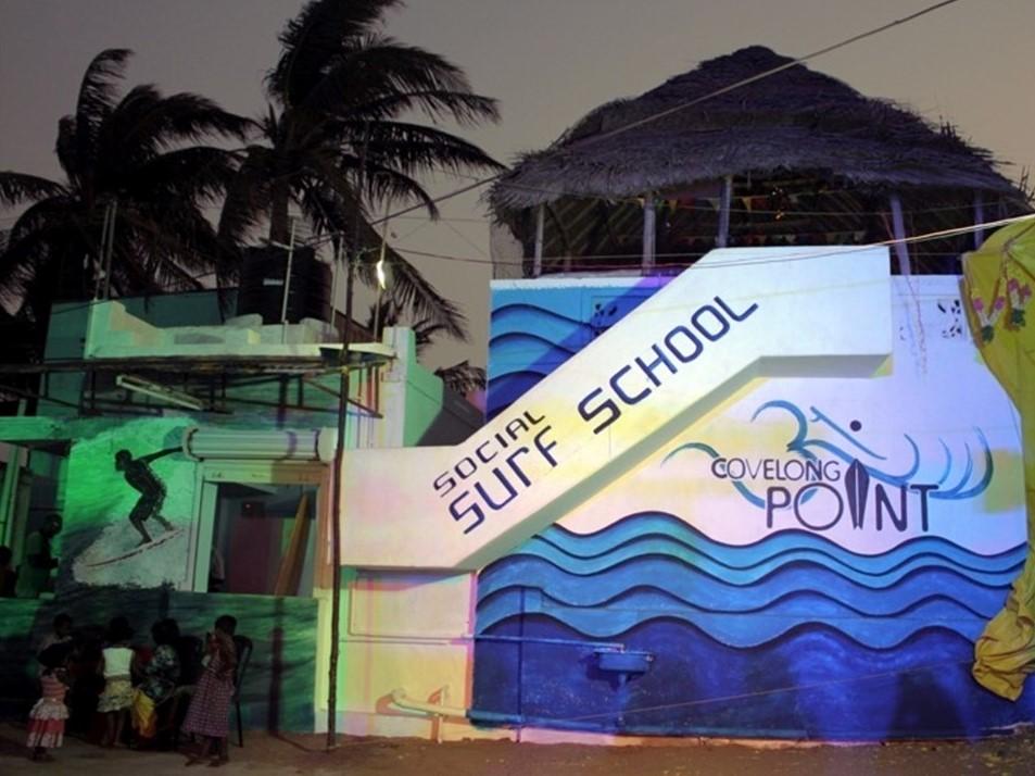 Murthy Megava's first surfing school: Covelong point social surf school